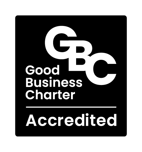 The Good Business Charter Accreditation Logo.