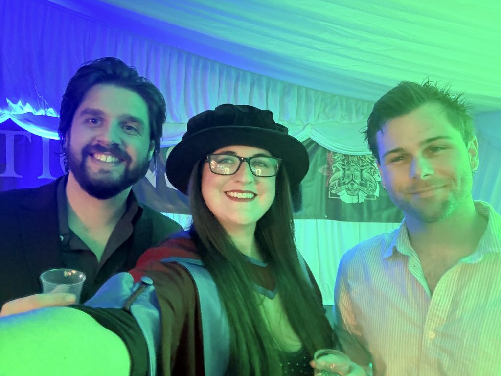 Eleanor Bryan and her guests at the 2026 University of Lincoln graduation ceremony.